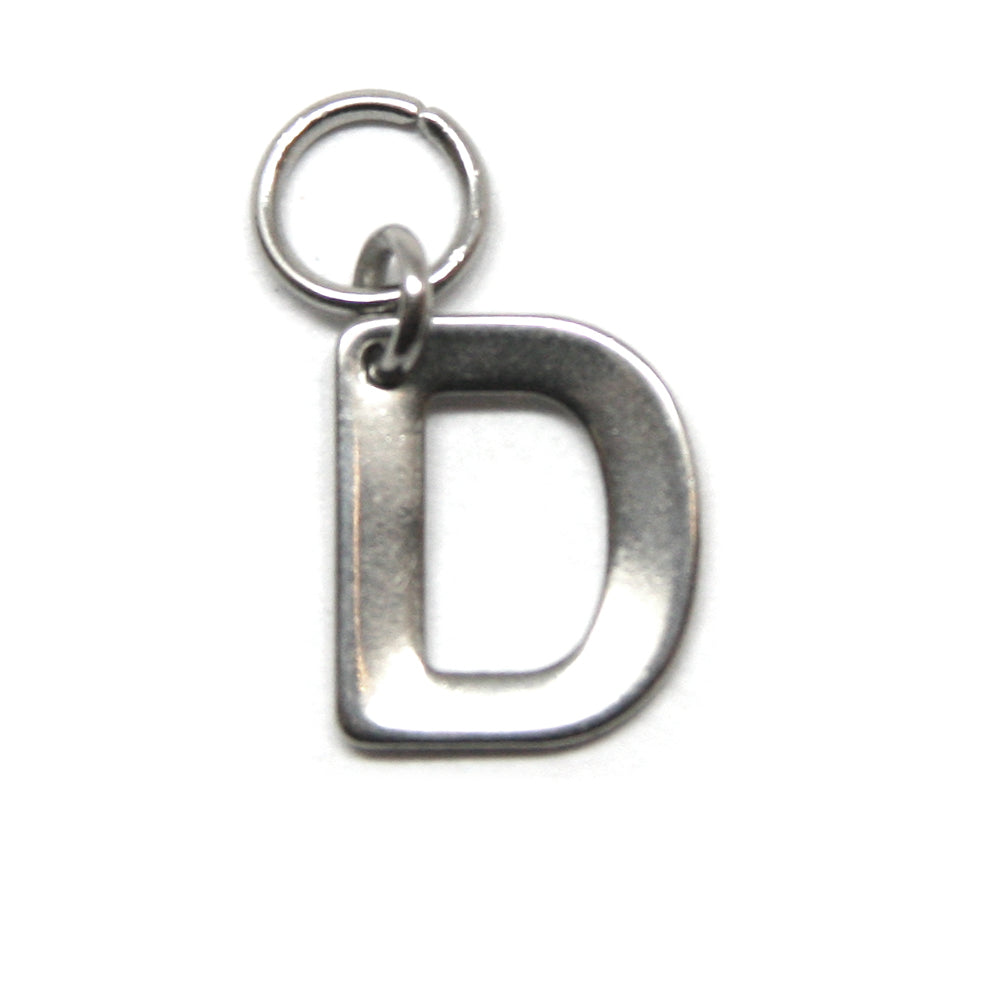 Bedel, Letter D, Zilver, 11 mm