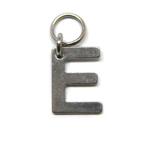Bedel, Letter E, Zilver, 11 mm