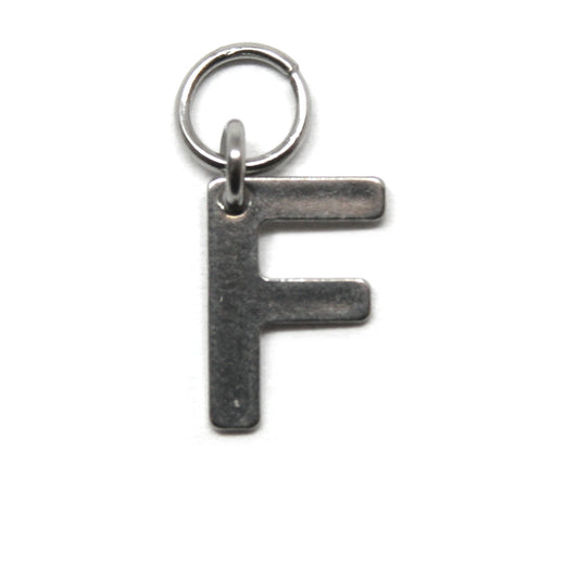 Bedel, Letter F, Zilver, 11 mm