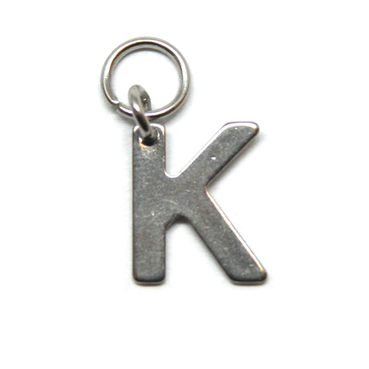 Bedel, Letter K, Zilver, 11 mm