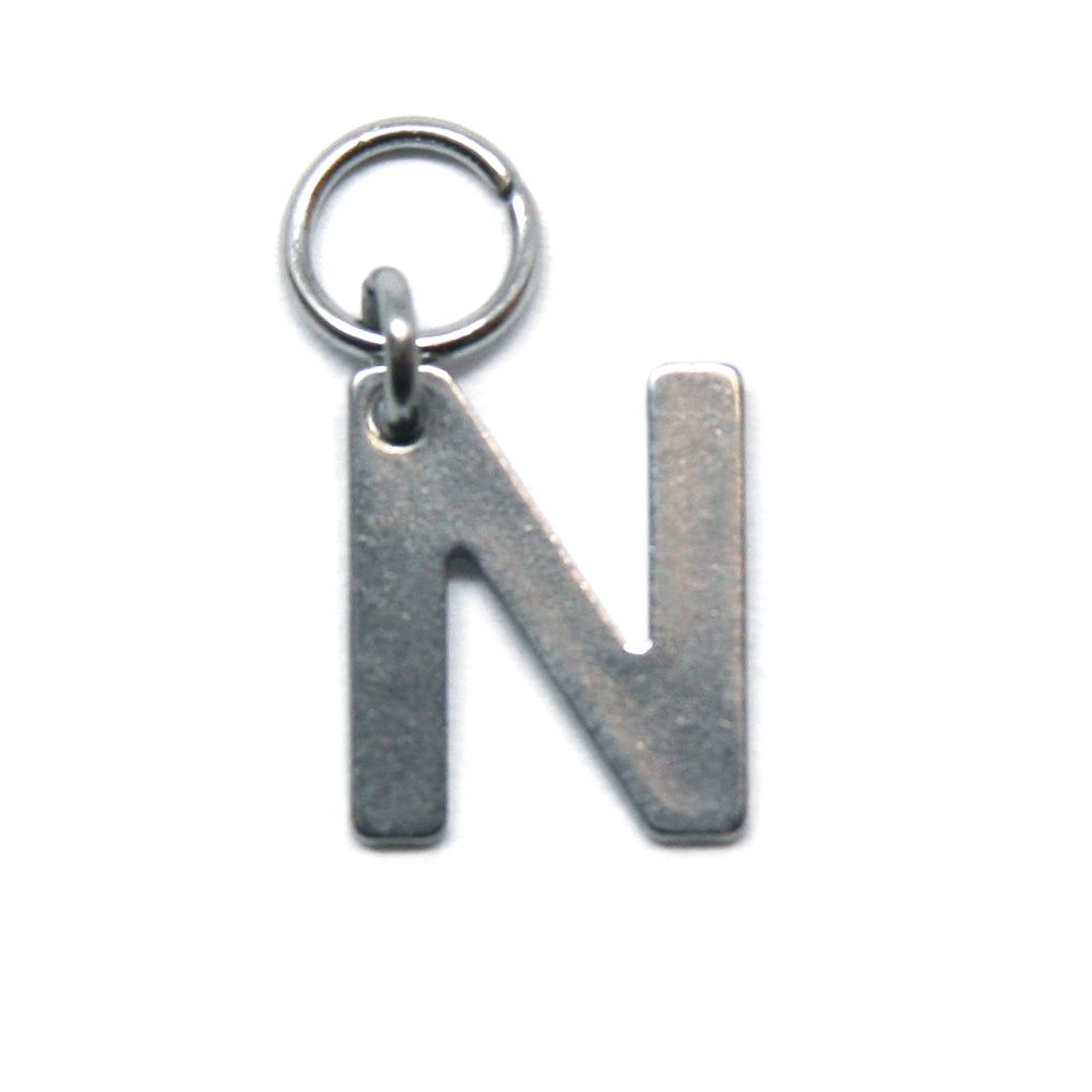 Bedel, Letter N, Zilver, 11 mm