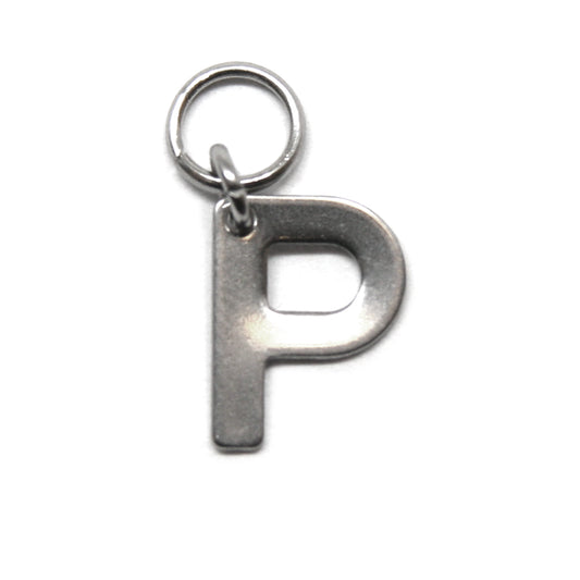 Bedel, Letter P, Zilver, 11 mm