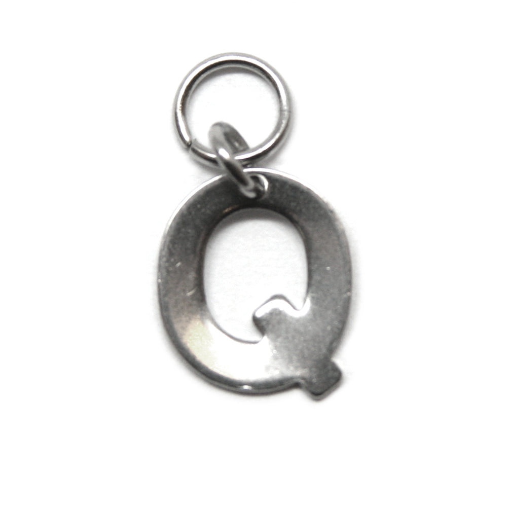 Bedel, Letter Q, Zilver, 11 mm