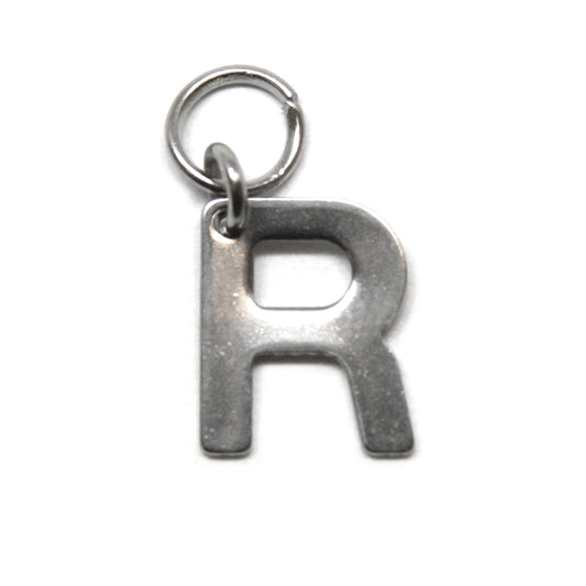 Bedel, Letter R, Zilver, 11 mm