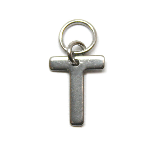 Bedel, Letter T, Zilver, 11 mm