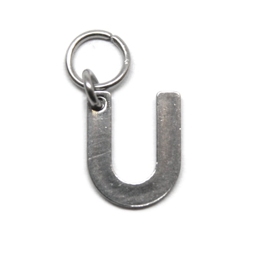 Bedel, Letter U, Zilver, 11 mm
