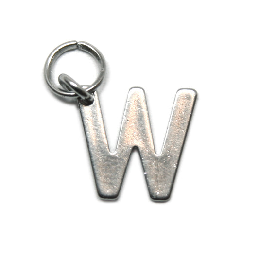 Bedel, Letter W, Zilver, 11 mm
